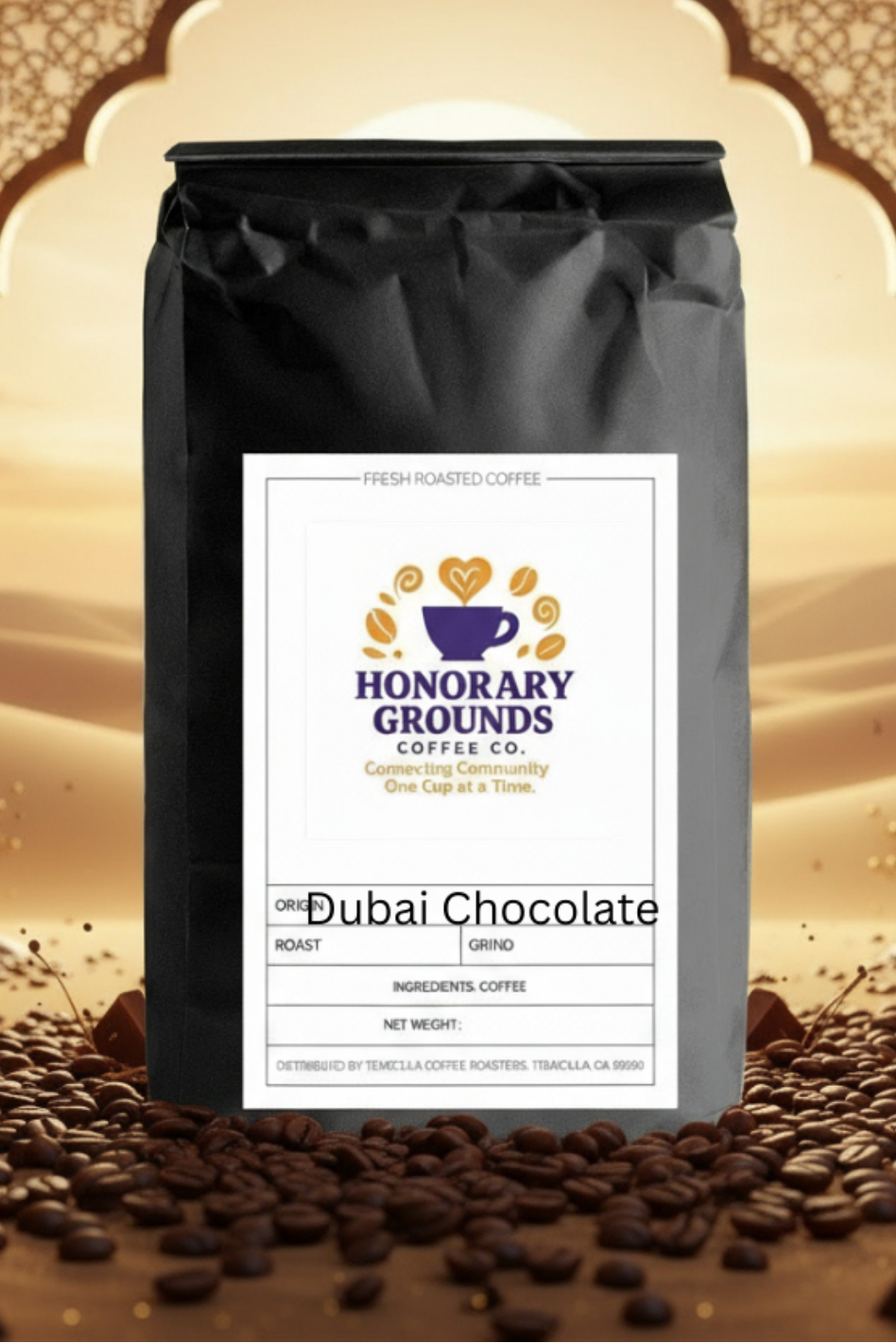 Dubai Chocolate specialty coffee, photo 2 | Honorary Grounds Coffee Co.