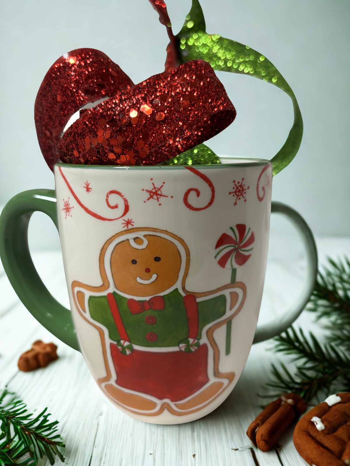 Holiday Magic Suspenders Gingerbread Mug