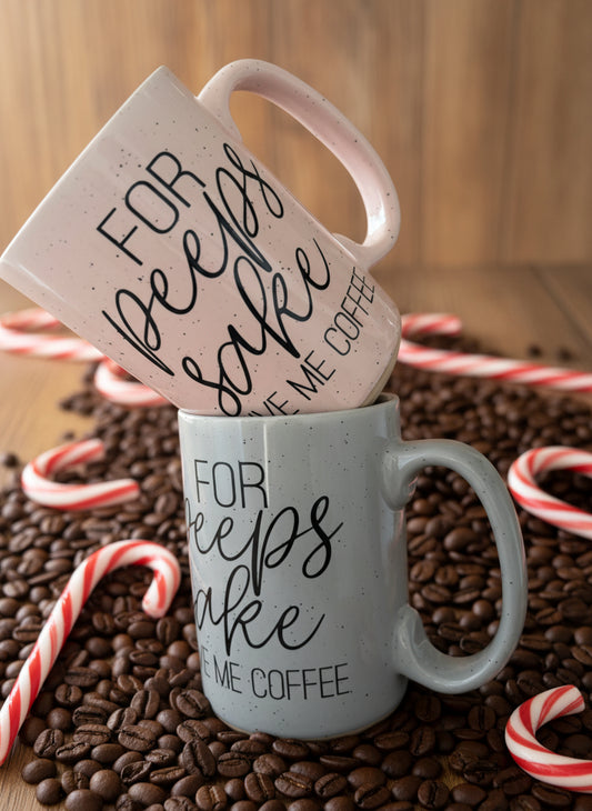 “For Peeps Sake, Give Me Coffee” Ceramic Mug Great Gift or Keep Sake