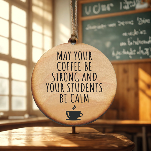 May Your Coffee Be Strong And Your Students Be Calm - Ornament