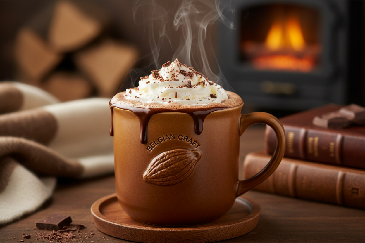 Belgian Milk Chocolate Hot Cocoa in a cup