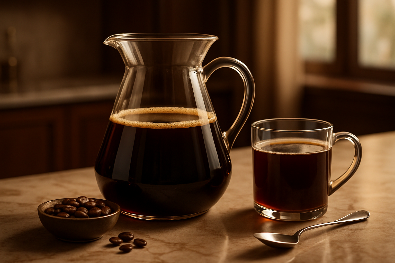 carafe of coffee elegant setting