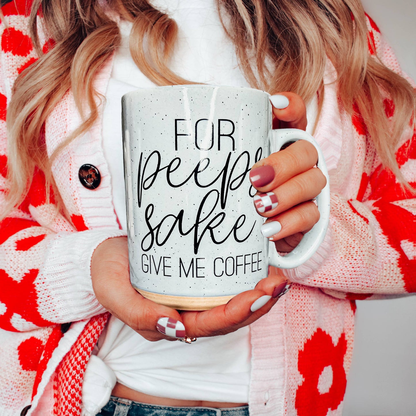 “For Peeps Sake, Give Me Coffee” Ceramic Mug Great Gift or Keep Sake