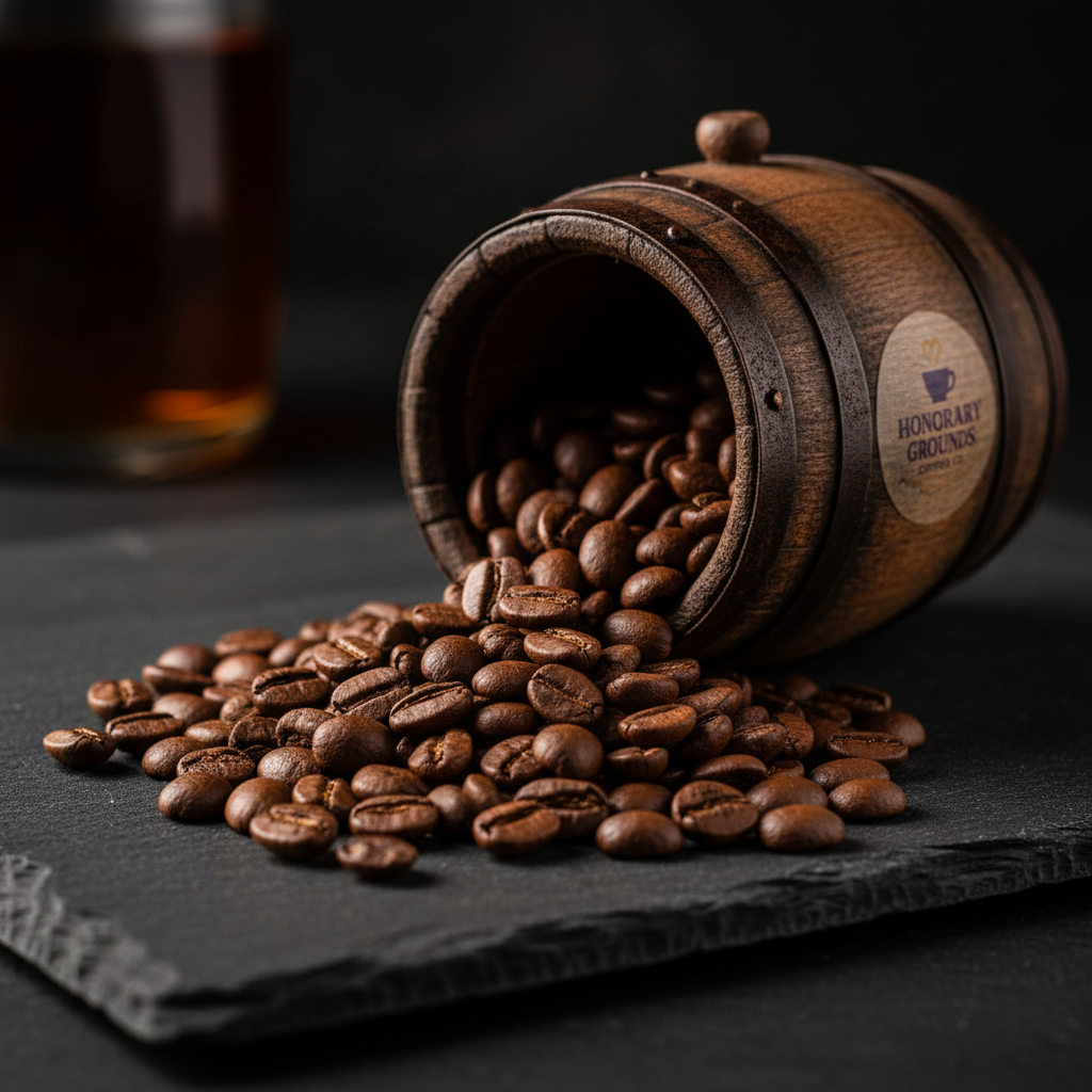 Whiskey Barrel Aged – Bean Detail